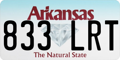 AR license plate 833LRT