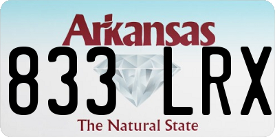 AR license plate 833LRX