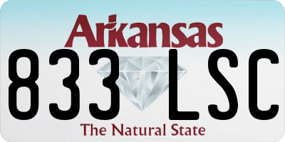 AR license plate 833LSC