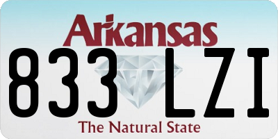 AR license plate 833LZI