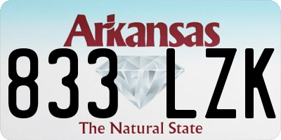 AR license plate 833LZK