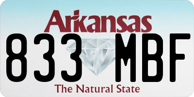 AR license plate 833MBF