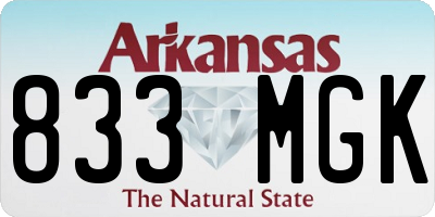 AR license plate 833MGK