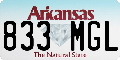 AR license plate 833MGL