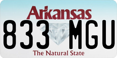 AR license plate 833MGU