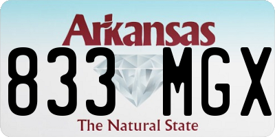 AR license plate 833MGX