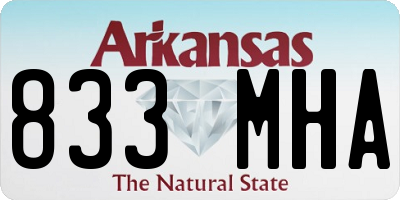 AR license plate 833MHA
