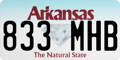 AR license plate 833MHB