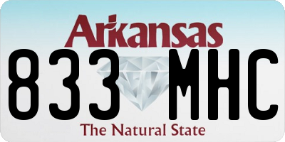 AR license plate 833MHC