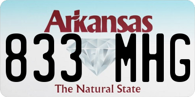 AR license plate 833MHG