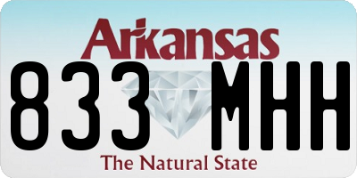 AR license plate 833MHH