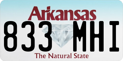 AR license plate 833MHI