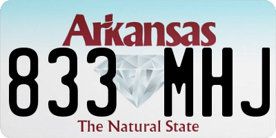 AR license plate 833MHJ