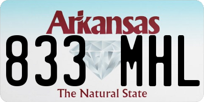 AR license plate 833MHL