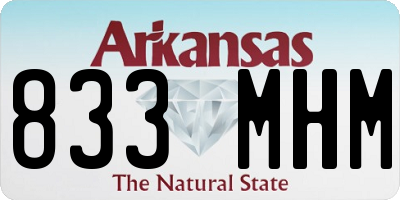 AR license plate 833MHM