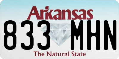 AR license plate 833MHN