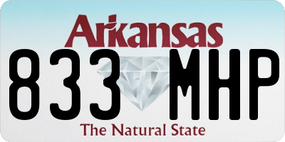 AR license plate 833MHP