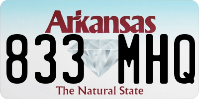 AR license plate 833MHQ