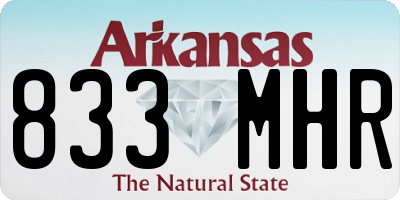 AR license plate 833MHR