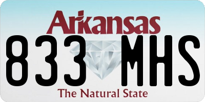 AR license plate 833MHS
