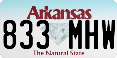 AR license plate 833MHW