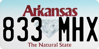AR license plate 833MHX