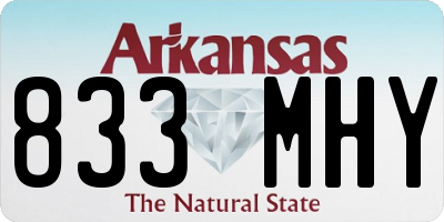 AR license plate 833MHY