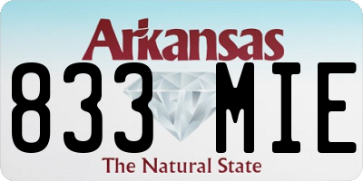 AR license plate 833MIE