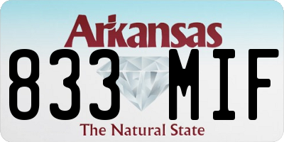 AR license plate 833MIF