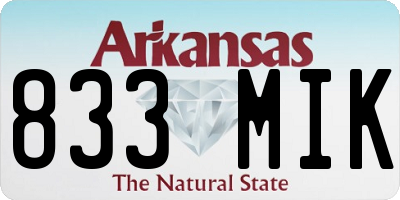 AR license plate 833MIK