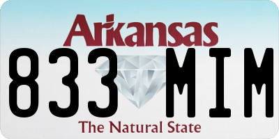 AR license plate 833MIM