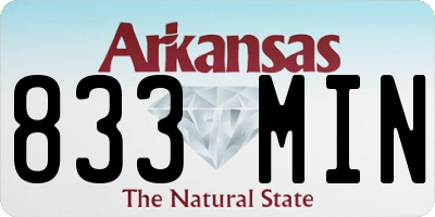 AR license plate 833MIN