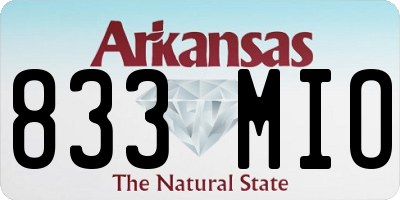AR license plate 833MIO