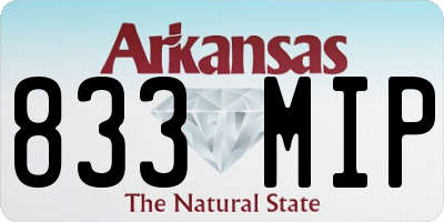 AR license plate 833MIP
