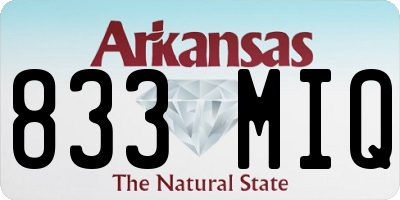 AR license plate 833MIQ