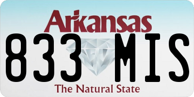 AR license plate 833MIS