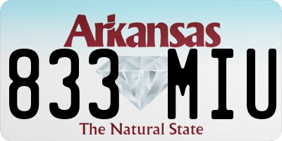 AR license plate 833MIU