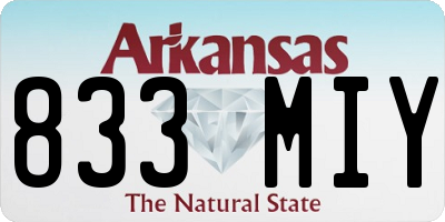 AR license plate 833MIY