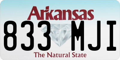 AR license plate 833MJI