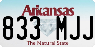 AR license plate 833MJJ