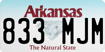 AR license plate 833MJM