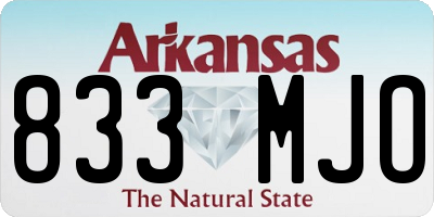 AR license plate 833MJO