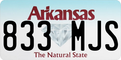 AR license plate 833MJS