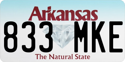 AR license plate 833MKE