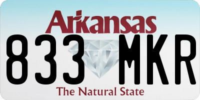 AR license plate 833MKR
