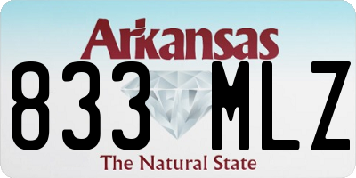 AR license plate 833MLZ
