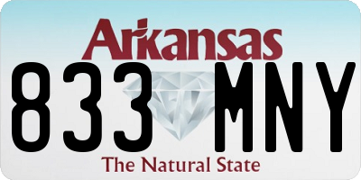 AR license plate 833MNY