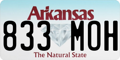 AR license plate 833MOH