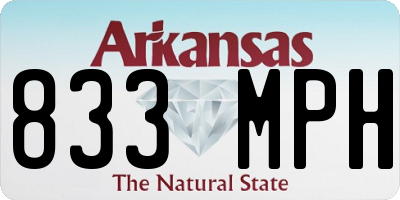AR license plate 833MPH