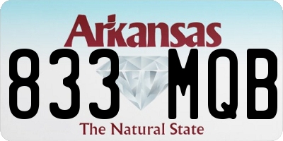AR license plate 833MQB